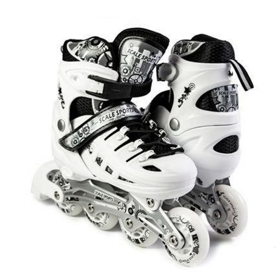 Дитячий набір ролики з комплектом захисту Scale Sports LFC905MWHITE, розмір 34-37