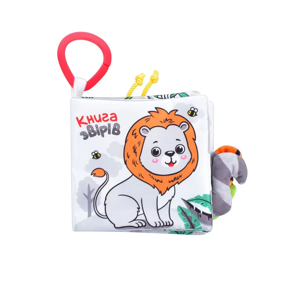 М'яка книжка-шуршалка Limo Toy HB 0032 підвіска, шурудит, пищалка