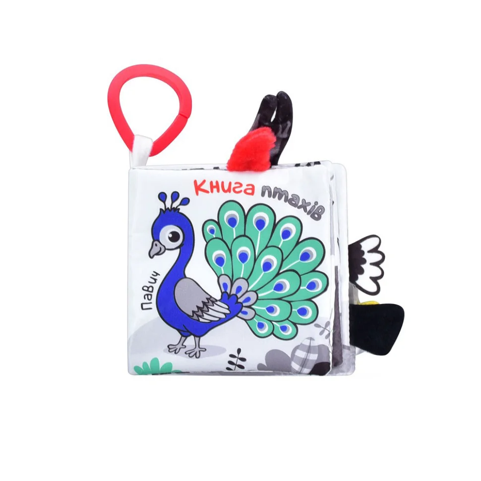 М'яка книжка-шуршалка Limo Toy HB 0032 підвіска, шурудит, пищалка