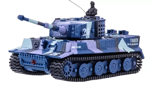 Танк микро на радиоуправлении 1:72 Tiger со звуком