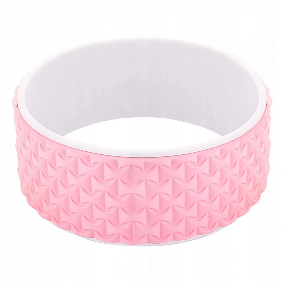 Колесо для йоги та фітнесу Dharma Springos YG0019 Pink/White