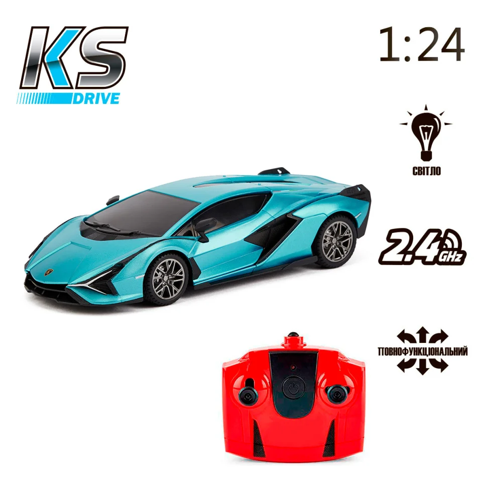 Автомобиль на радиоуправлении LAMBORGHINI SIAN KS DRIVE 124GLSB масштаб 1:24, 2.4Ghz