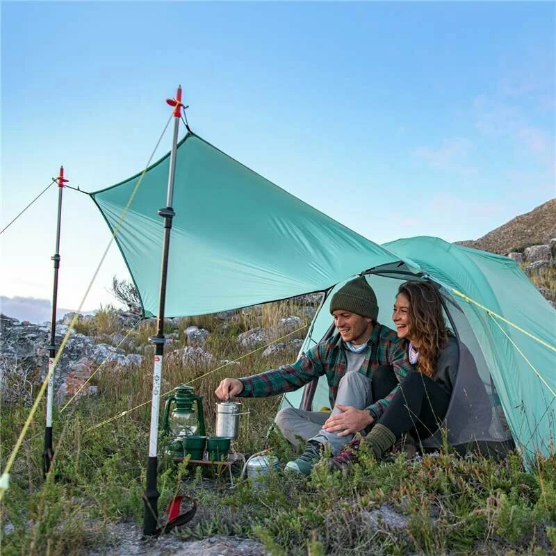 Намет надлегкий двомісний Naturehike Shared 2 NH20ZP091 6927595749074 з футпринтом 20D блакитний