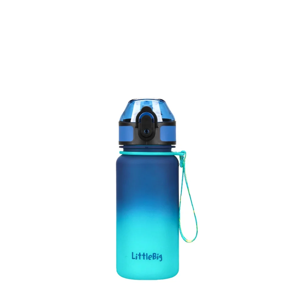 Дитяча пляшка для води LittleBig UZSPACE 3020(Blue-Green) 350 мл, синьо-зелена