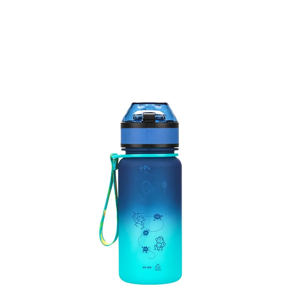Дитяча пляшка для води LittleBig UZSPACE 3020(Blue-Green) 350 мл, синьо-зелена