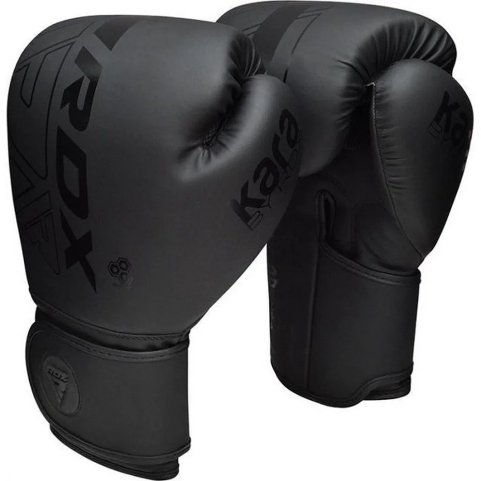Боксерські рукавиці F6 Kara Matte RDX Inc Limited BGR-F6MB-12OZ, Black 12 унцій (капа в комплекті)