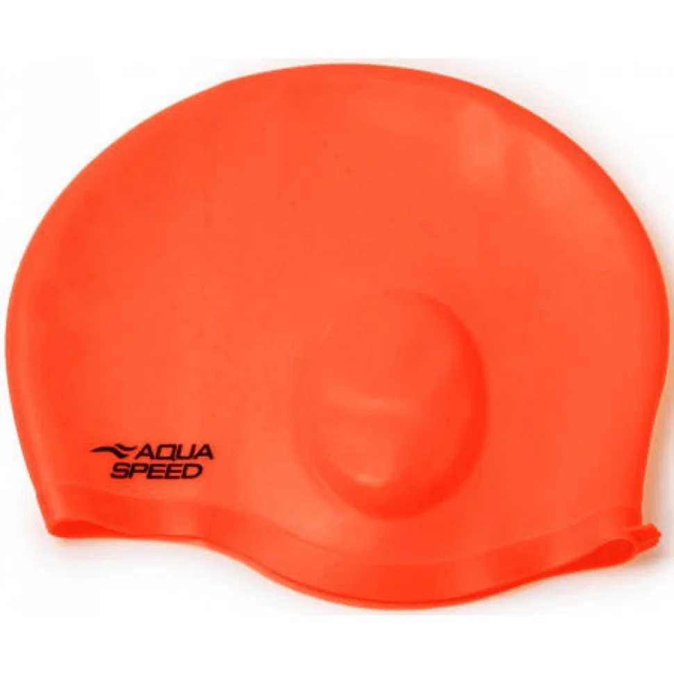 Шапочка для плавания EAR CAP Comfort 9896 Aqua Speed 289-75 красный, OSFM