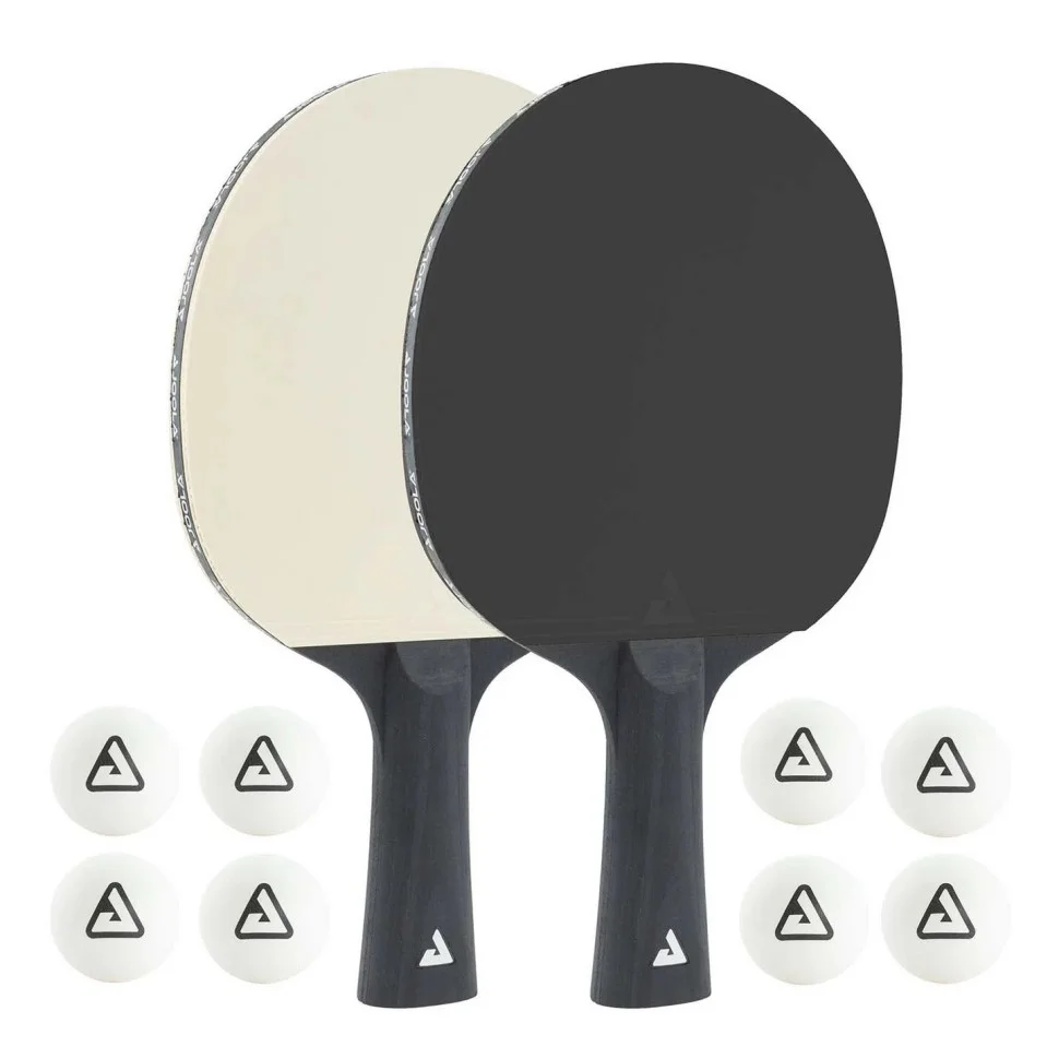 Набір ракеток для настільного тенісу TT-SET BLACK+WHITE Joola jset5, 2 ракетки + 8 м'ячів
