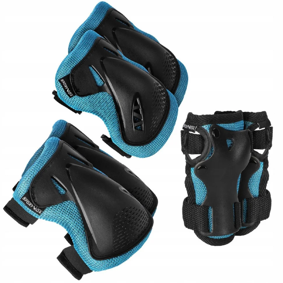 Комплект захисний SportVida 3 в 1 SV-KY0005-S Size S для колін, ліктів та зап'ясть