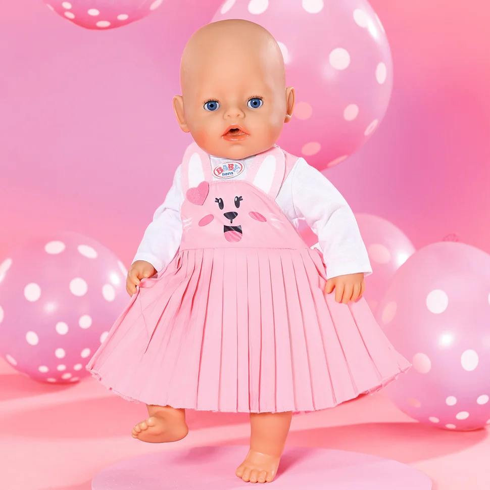 Одяг для ляльки СУКНЯ З ЗАЙКОЮ BABY BORN 832868 на ляльку 43 см