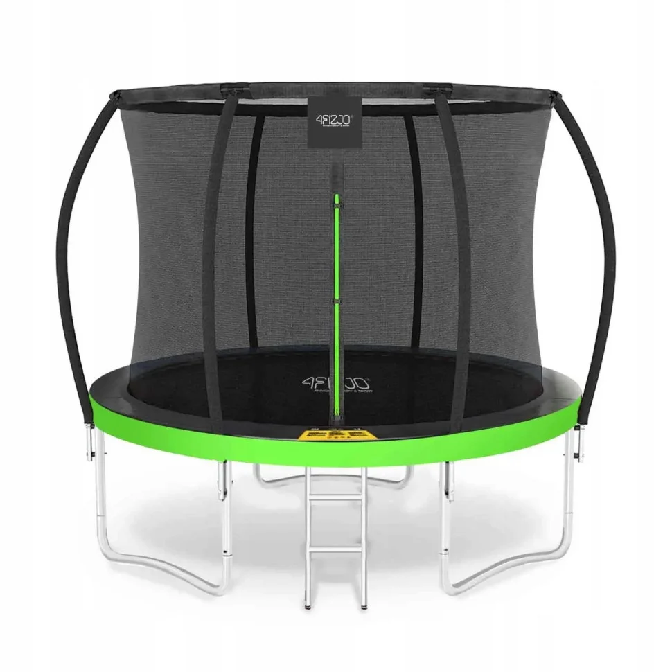 Батут із внутрішньою сіткою Premium 4FIZJO 4FJ0365, 10FT 312 см, Black/Green