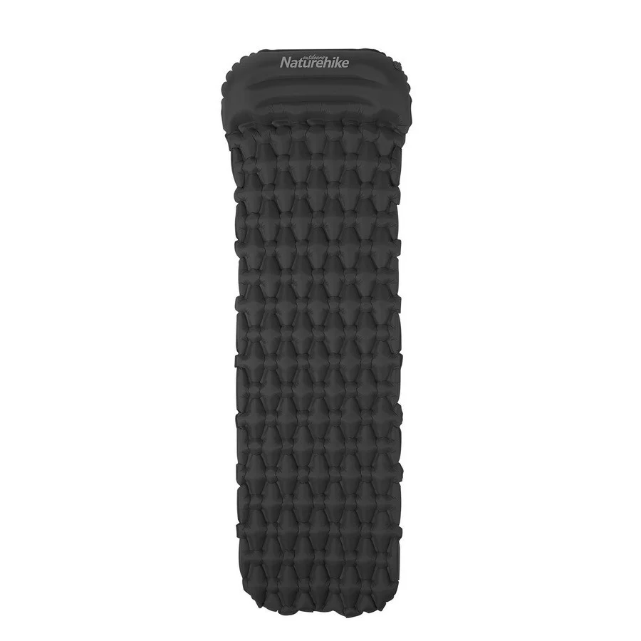 Коврик надувной с подушкой и мешком для надувания FC-12 NH19Z003-P Naturehike 6927595796832, 65 мм, графит