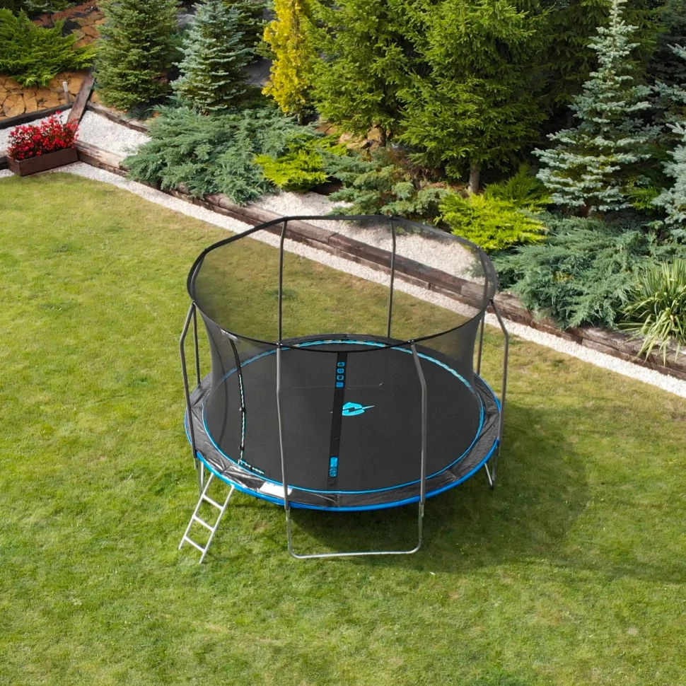 Батут с внутренней сеткой Thunder INSIDE-ELITE-12FT-BLUE Black/Blue 374 см