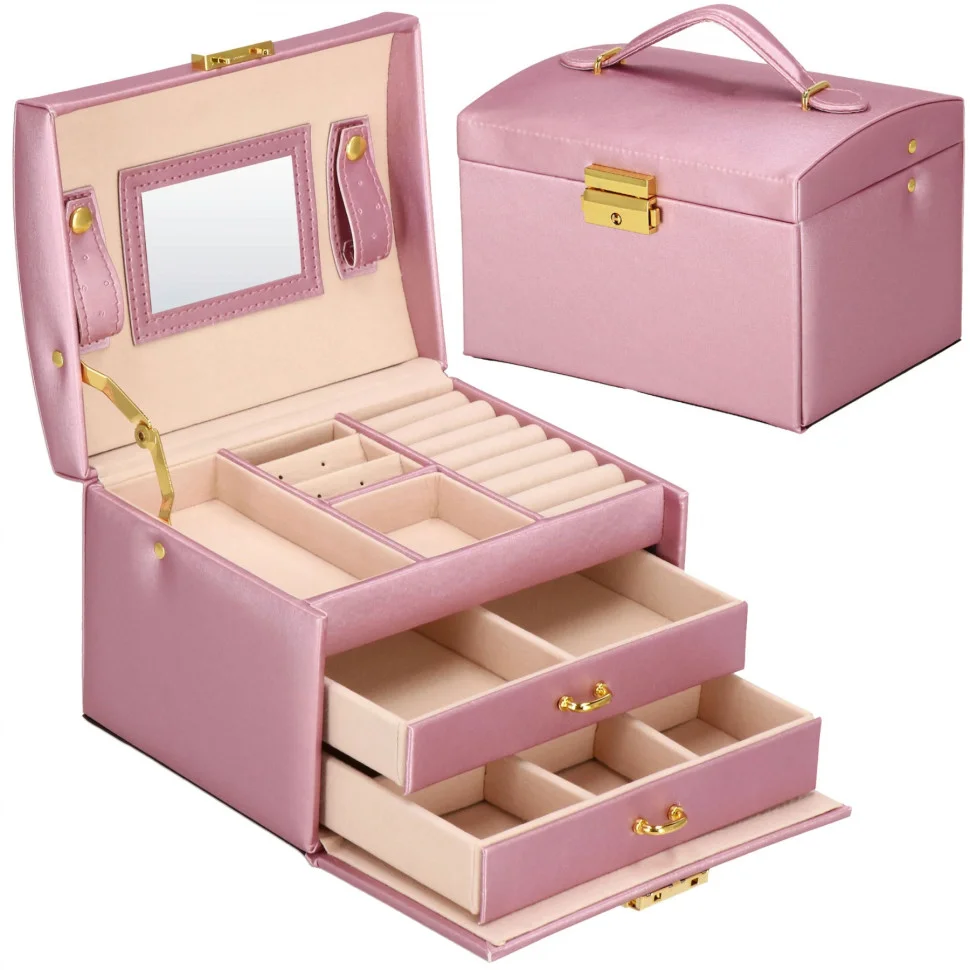 Шкатулка для украшений и бижутерии Springos HA1077 17.5x14x12.5 см
