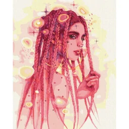 Картина за номерами "Дивовижна незнайомка" ©lesya_nedzelska_art Ідейка KHO2578, 40х50 см