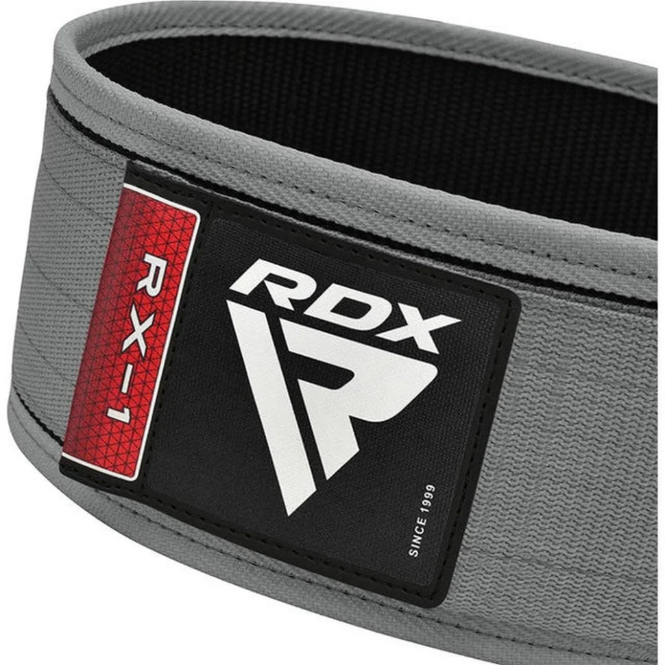 Пояс для важкої атлетики RX1 Weight Lifting Belt RDX Inc Limited WBS-RX1G-S, Grey, S