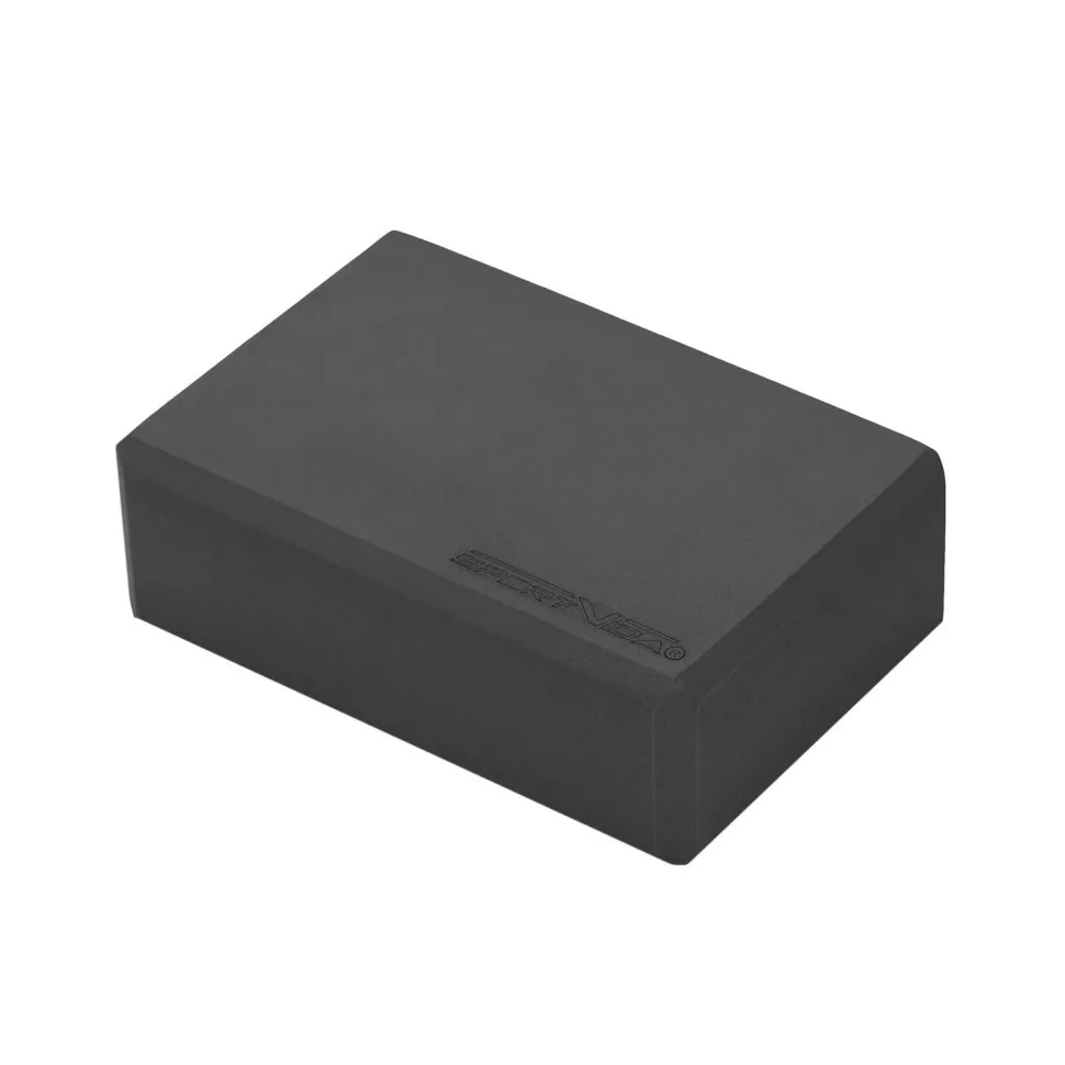 Блок для йоги SportVida SV-EZ0065 Black, EVA 23 x 15 x 7.6 см 