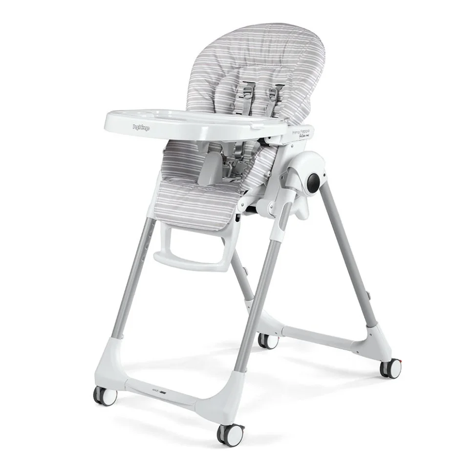 Стілець Prima Pappa Follow Me Peg-Perego IH01000000RIG56 Linear Grey смугасто-сіра