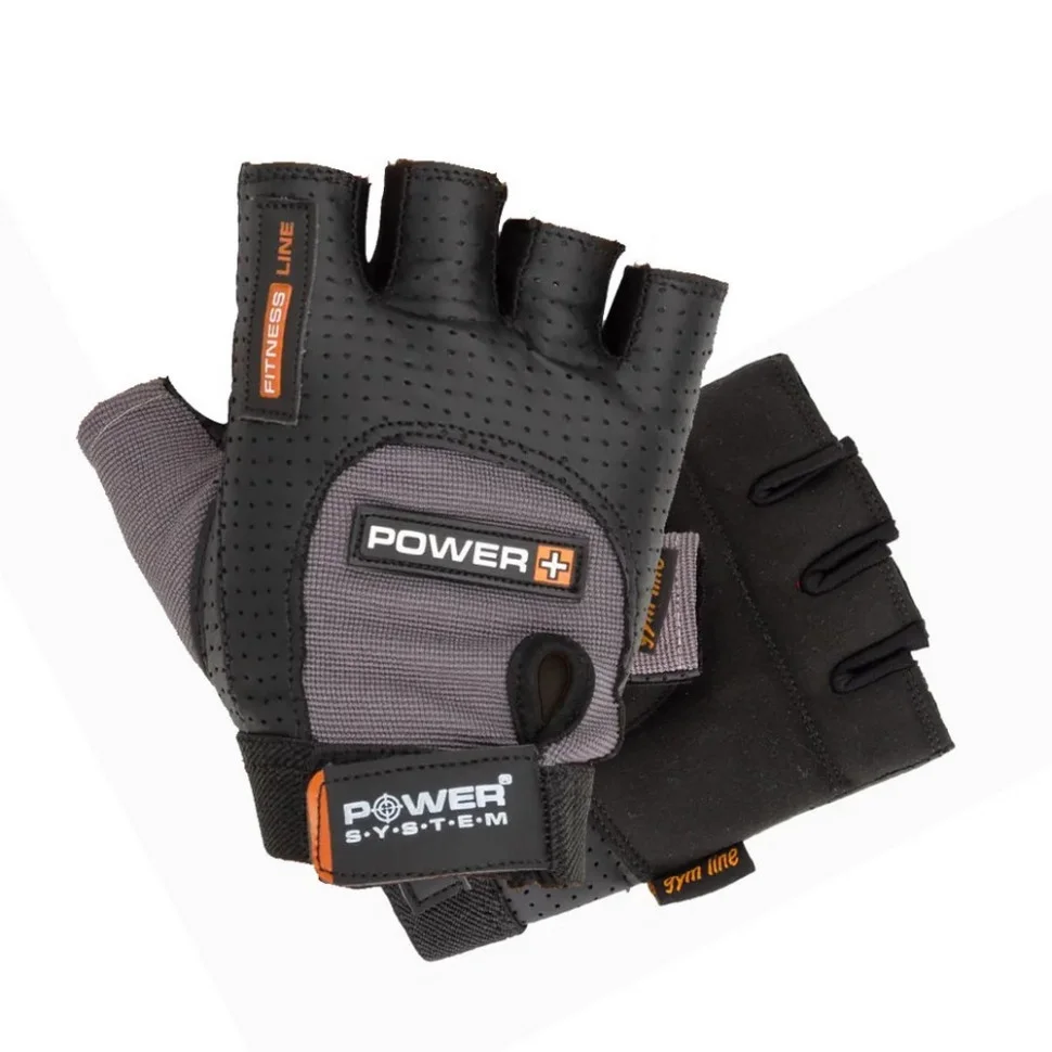 Перчатки для фитнеса Power Plus Power System PS-2500_S_Black-grey, S 21 см