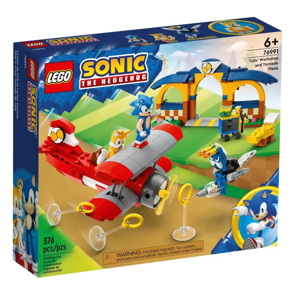 Конструктор Майстерня Тейлз та літак Торнадо LEGO 76991, 376 деталей