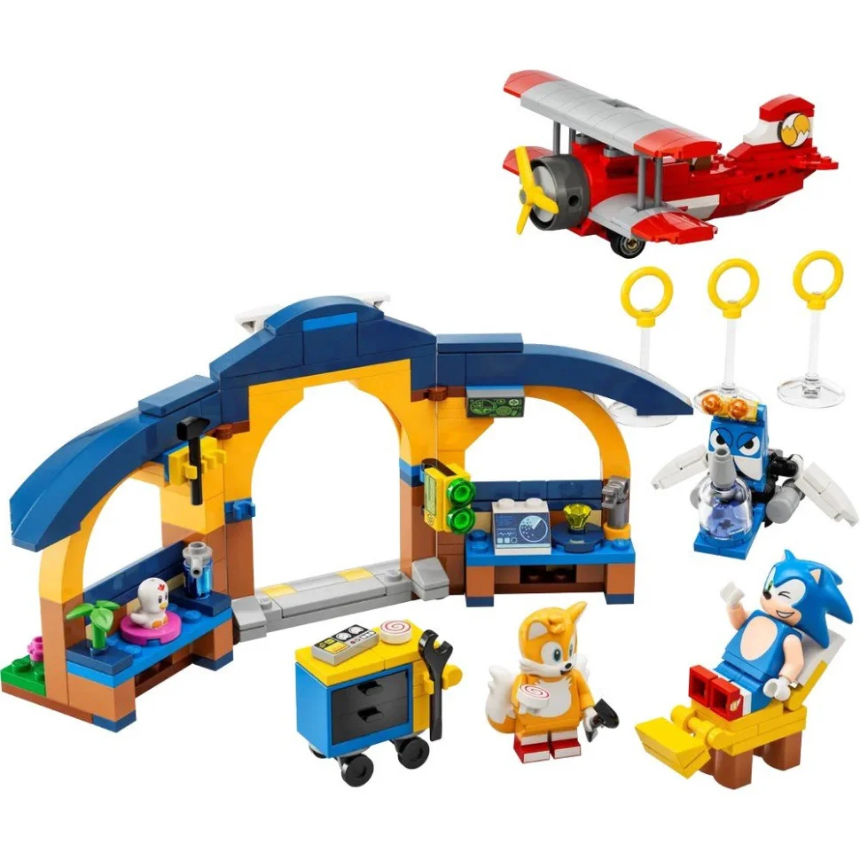 Конструктор Майстерня Тейлз та літак Торнадо LEGO 76991, 376 деталей