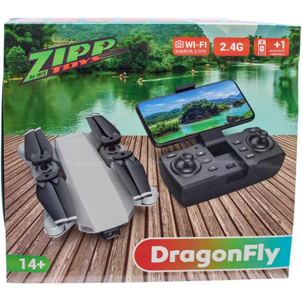 Квадрокоптер DragonFly ZIPP Toys S19 с камерой и дополнительным аккумулятором