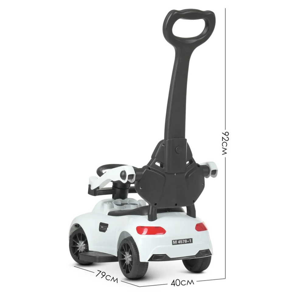 Каталка-толокар Bambi Racer M 4578-1 Білий музичний