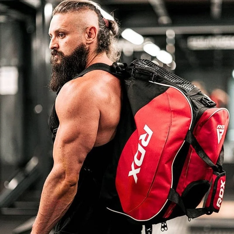 Спортивная сумка R1 Duffel Bag with Backpack Straps RDX GKB-R1B, Black/Red