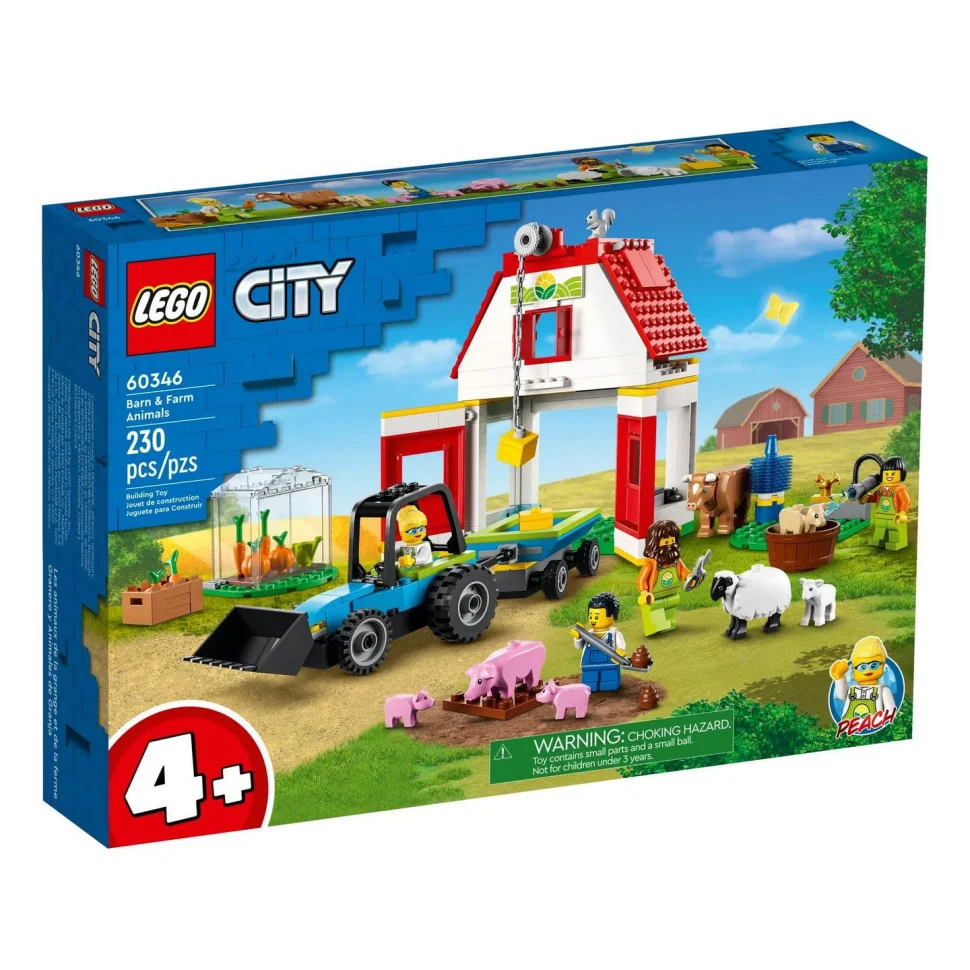 Конструктор LEGO City Farm Тварини на фермі та у хліві 60346