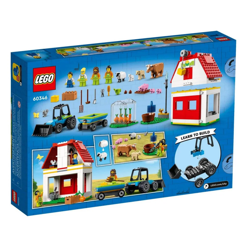 Конструктор LEGO City Farm Тварини на фермі та у хліві 60346