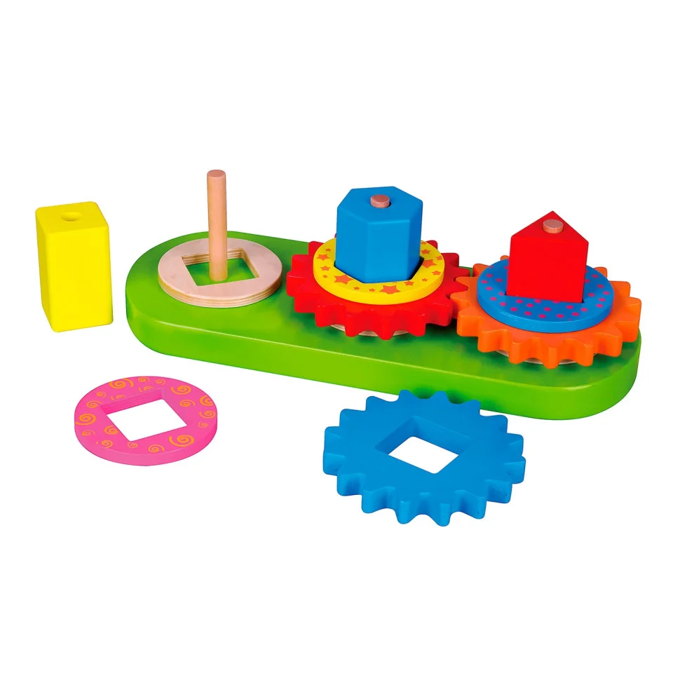 Деревянная пирамидка Шестеренки Viga Toys 59611 развивающая