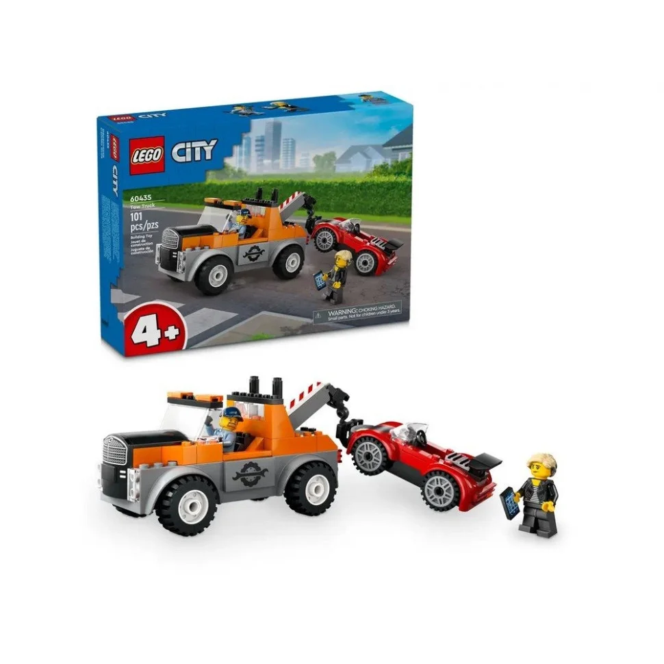Конструктор «Эвакуатор и ремонт спортивных авто» LEGO 60435, 101 деталь