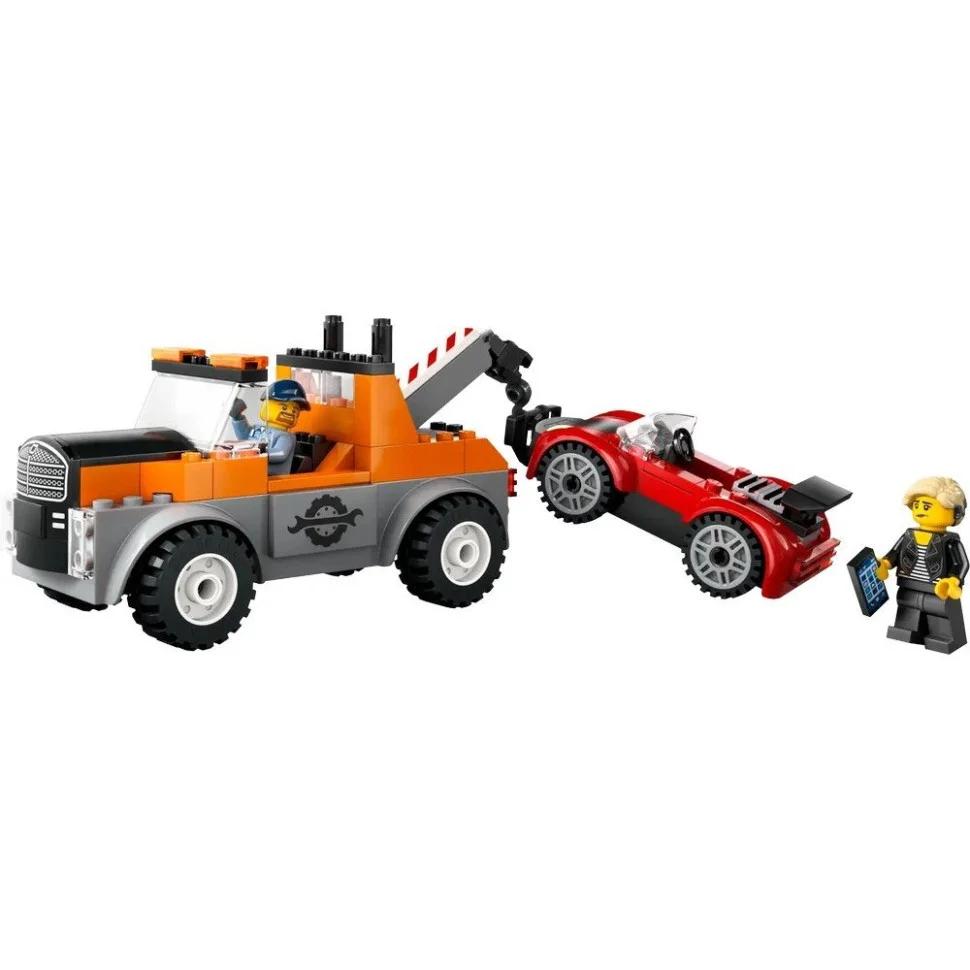 Конструктор «Эвакуатор и ремонт спортивных авто» LEGO 60435, 101 деталь