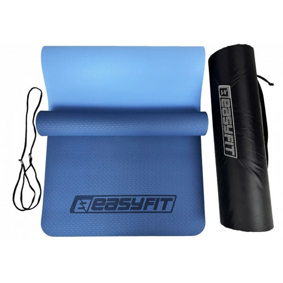 Коврик для йоги и фитнеса EasyFit EF-1924s-BLB 6 мм, двухслойный 