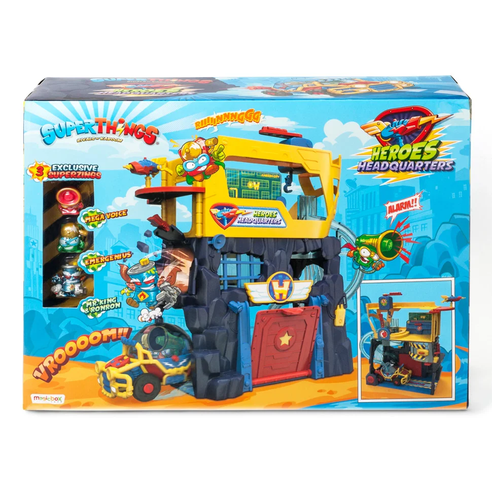Ігровий набір Штаб-квартира Superthings S SPSTSP112IN40 штаб, машина, 3 фігурки