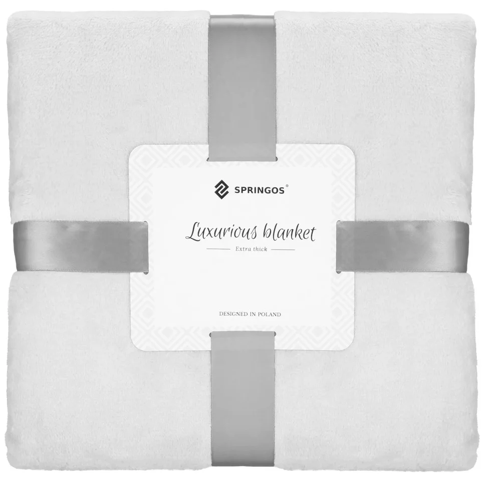 Плед-покривало Luxurious Blanket Springos HA7196 сірий 150x200 см