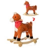Конячка-гойдалка для дітей Bambi MP 0086-7 на колесах, 60х34х58 см, звук (цокіт / іржання), рухомий рот / хвіст