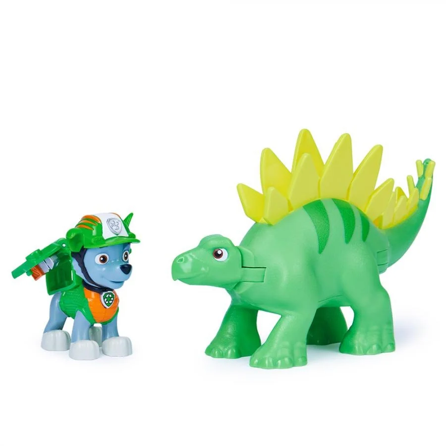 Коллекционная фигурка Paw Patrol SM17706/1660 щенка Рокки с динозавром (серия Дино-миссия)