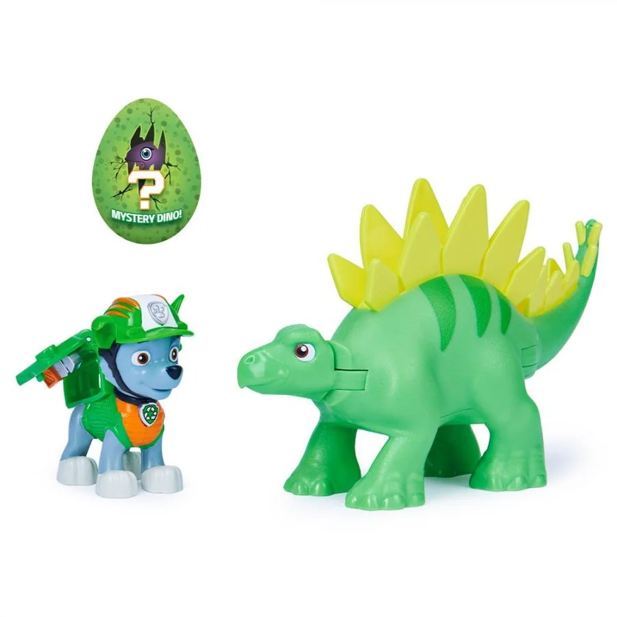 Коллекционная фигурка Paw Patrol SM17706/1660 щенка Рокки с динозавром (серия Дино-миссия)