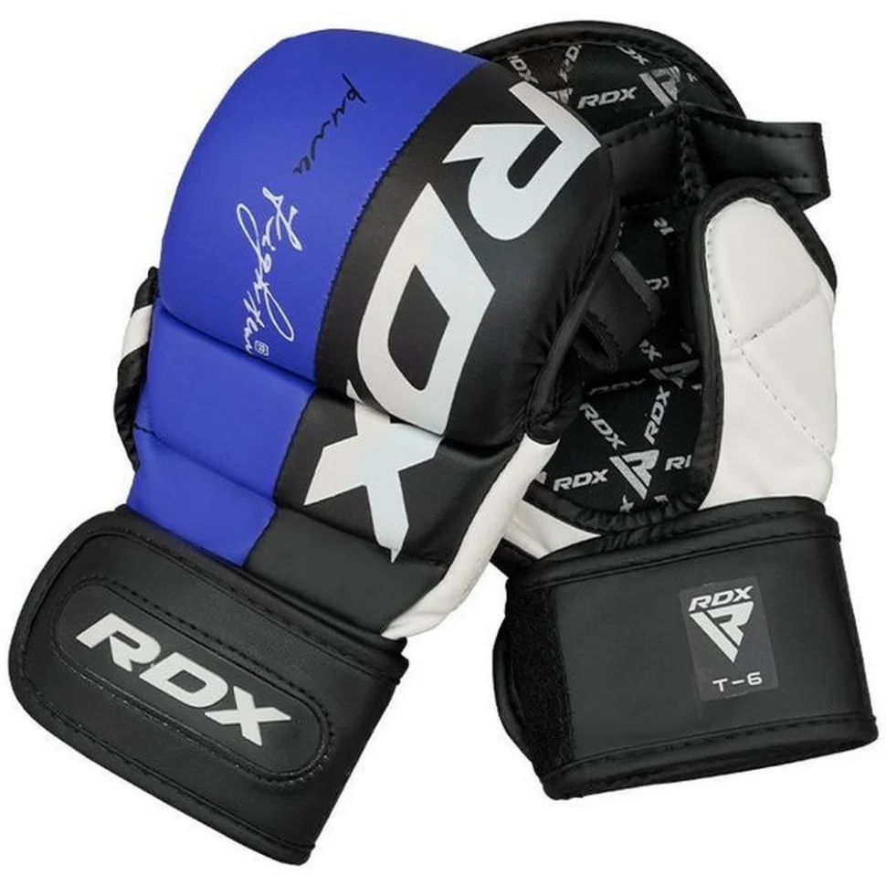Перчатки для ММА T6 Plus Rex RDX Inc Limited GGR-T6U-M+ Blue, M (капа в комплекте)