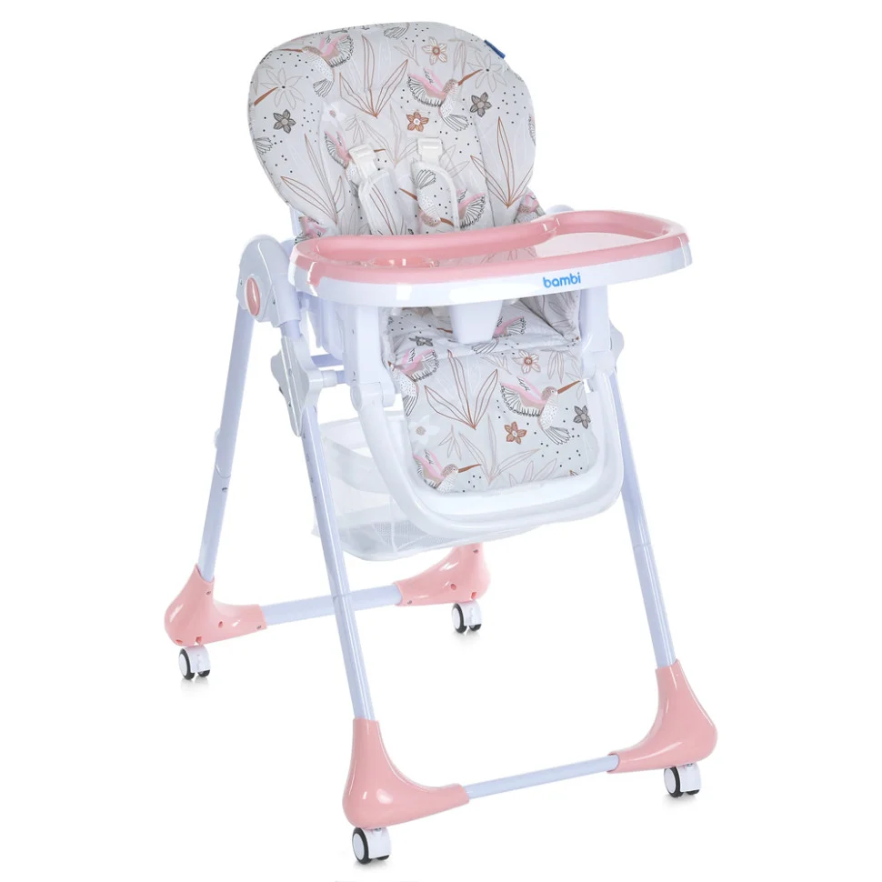 Стульчик для кормления Bambi M 3233 Сolibri Blush Pink высота регулируется