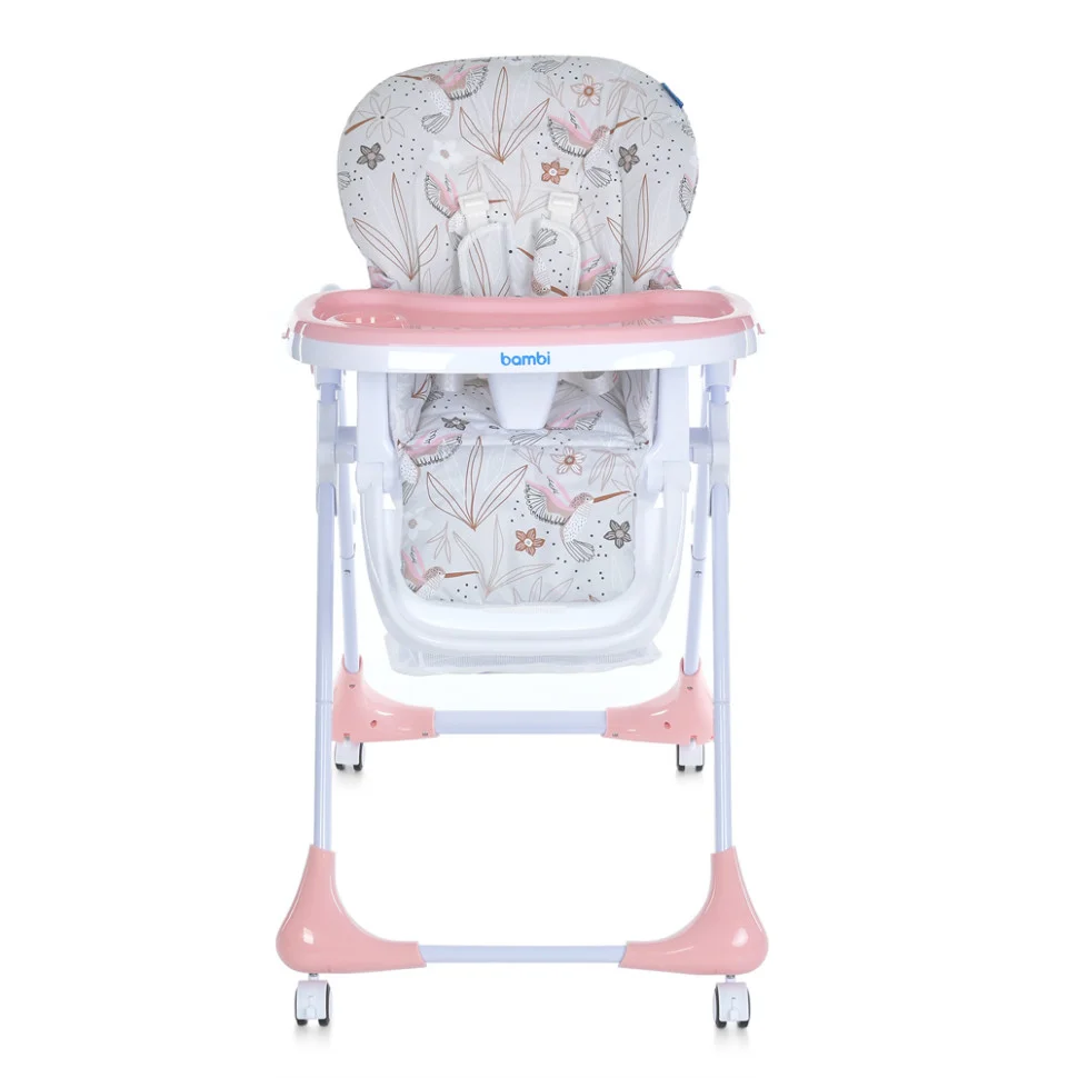 Стульчик для кормления Bambi M 3233 Сolibri Blush Pink высота регулируется