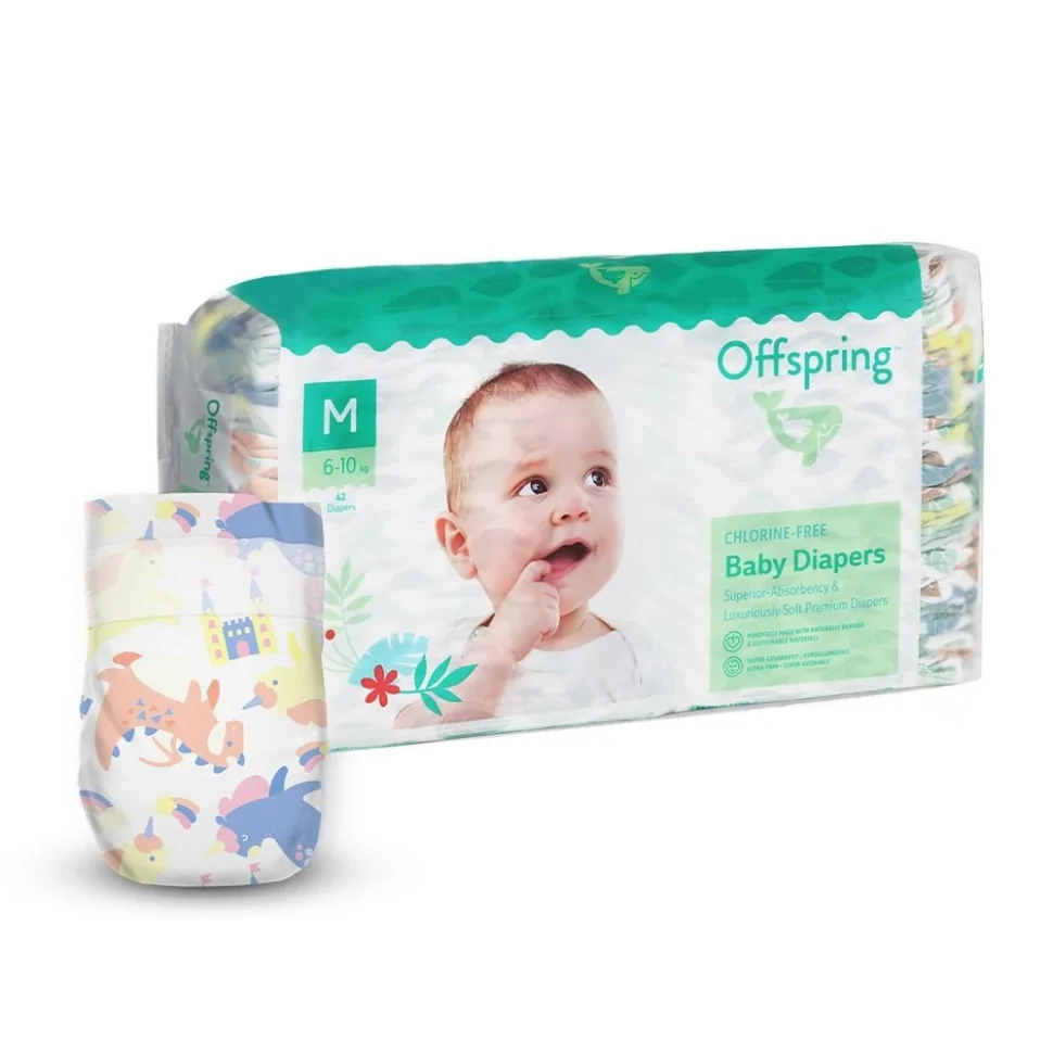 Подгузники для детей 6-10 кг Offspring DP-OI-FAT-M42P-FRT размер M 42 штук