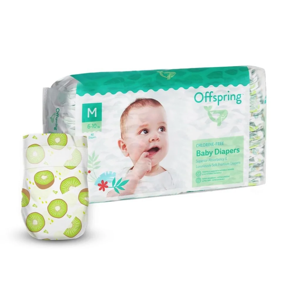 Підгузки для дітей 6-10 кг Offspring DP-OI-FAT-M42P-HKW розмір M 42 штук