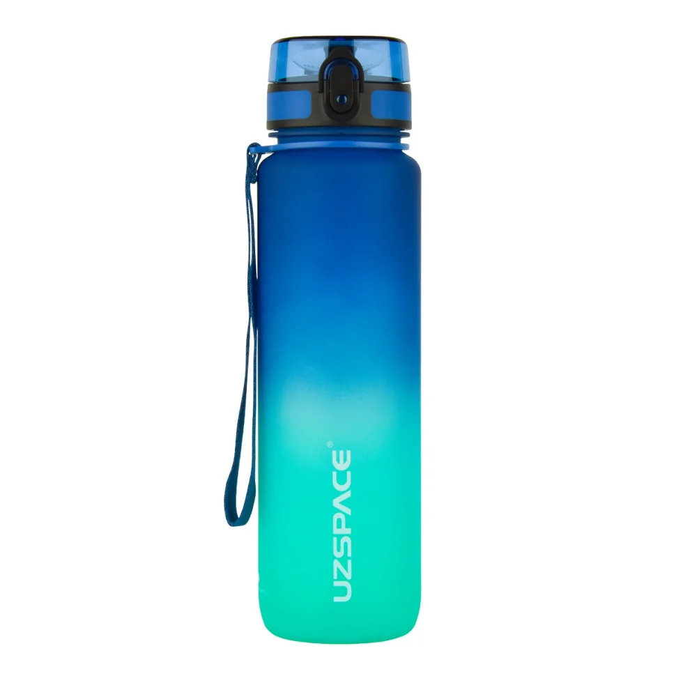 Бутылка для воды UZSPACE 3038(Blue-Green) 1000 мл сине-зеленая