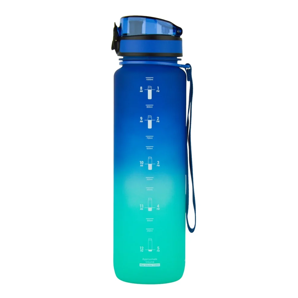 Бутылка для воды UZSPACE 3038(Blue-Green) 1000 мл сине-зеленая