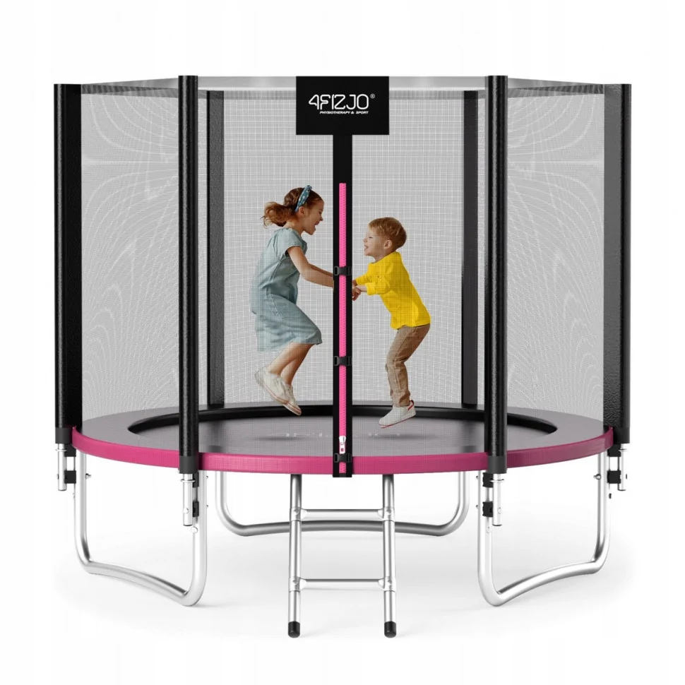Батут с внутренней сеткой Classic 4FIZJO P-5907739314536 Black/Pink 8FT 252 см