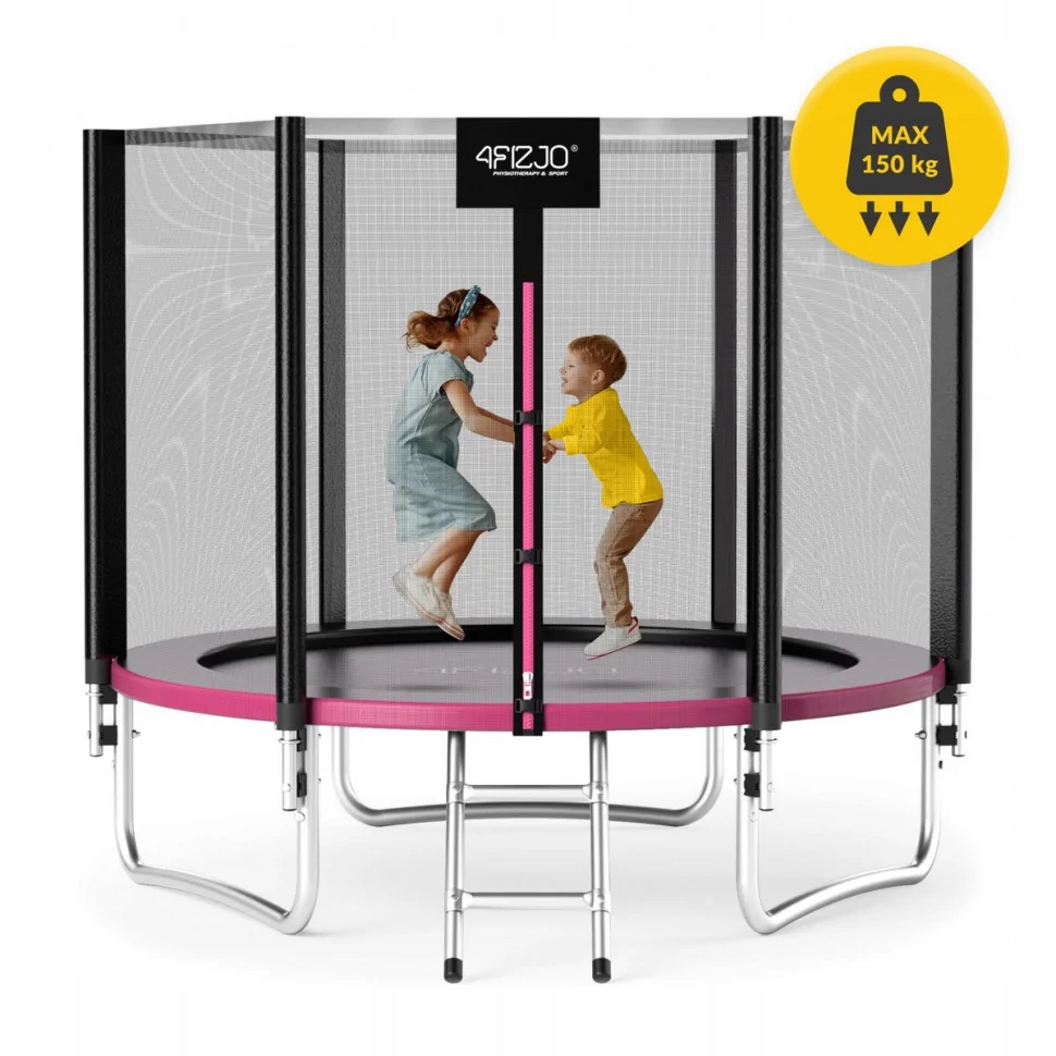 Батут с внутренней сеткой Classic 4FIZJO P-5907739314536 Black/Pink 8FT 252 см