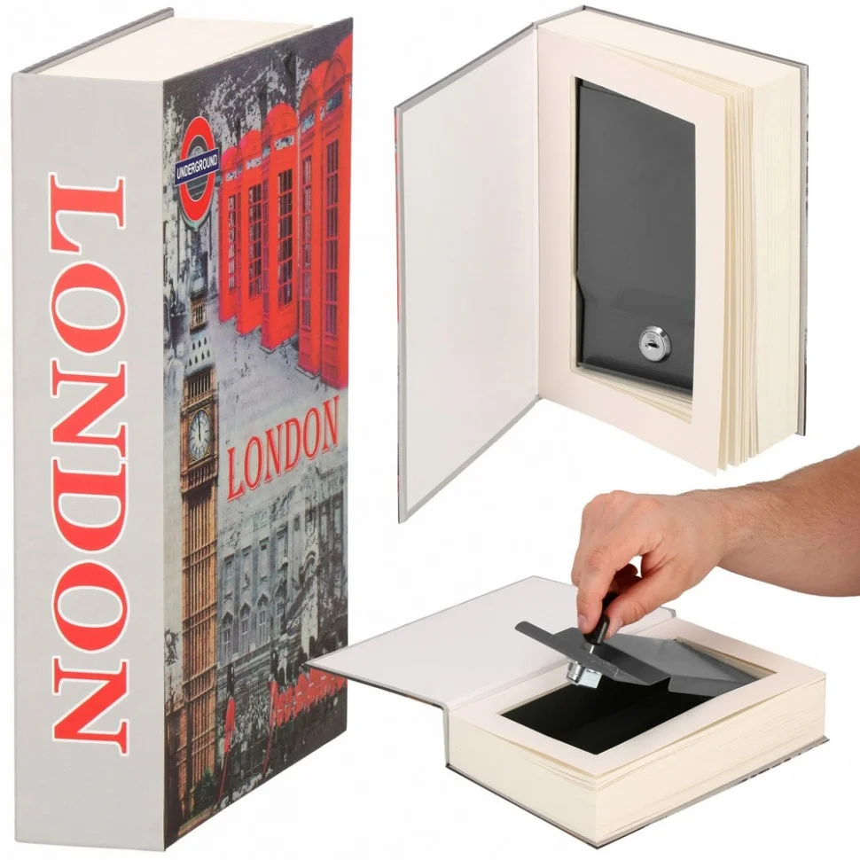 Книга-сейф для хранения денег и ценностей Springos HA5049, 22 x 15.5 x 4.5 см