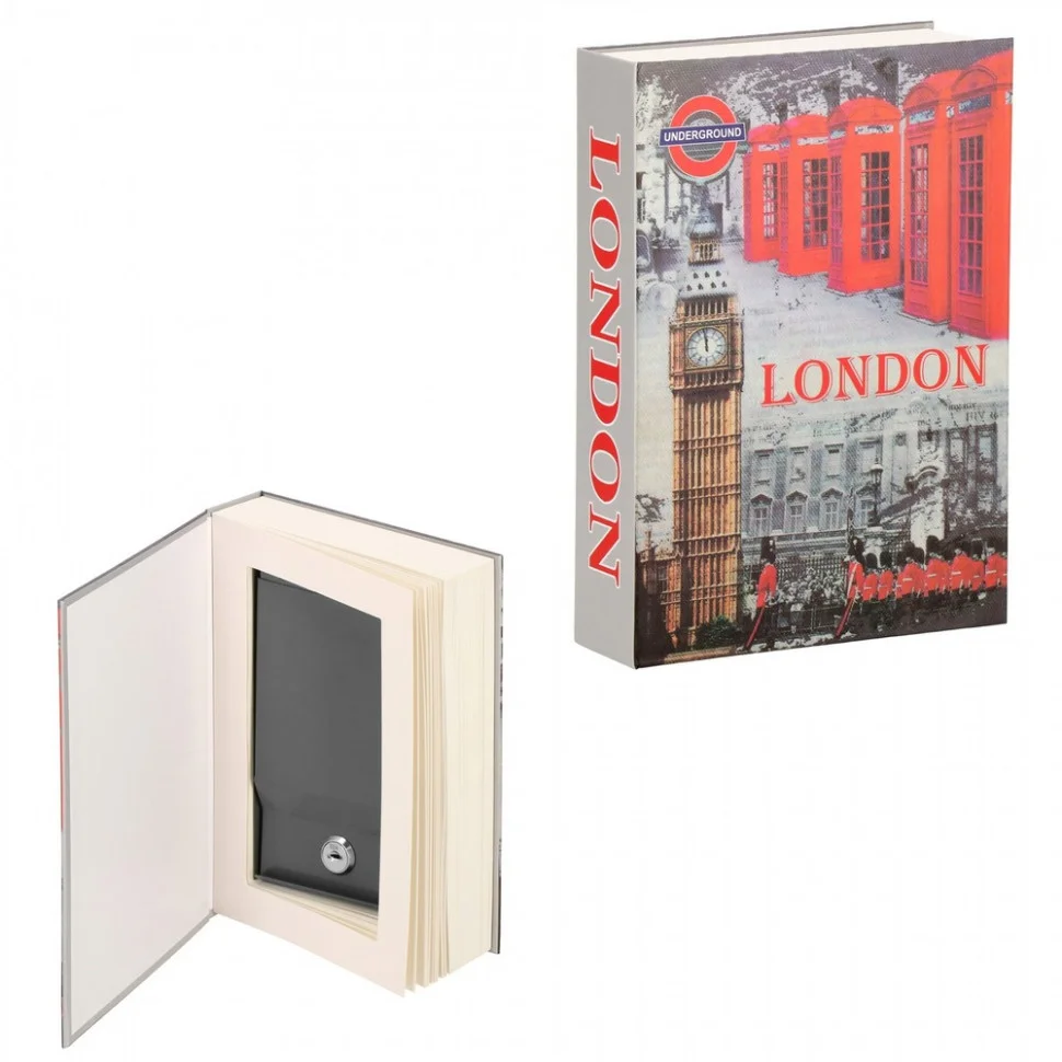 Книга-сейф для хранения денег и ценностей Springos HA5049, 22 x 15.5 x 4.5 см
